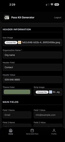 Digital Pass Generator Screenshot 3 of 5