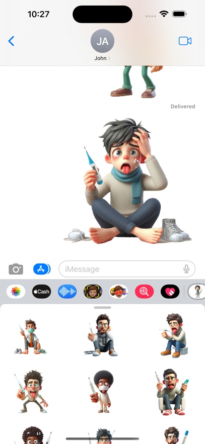 Sick Man Stickers