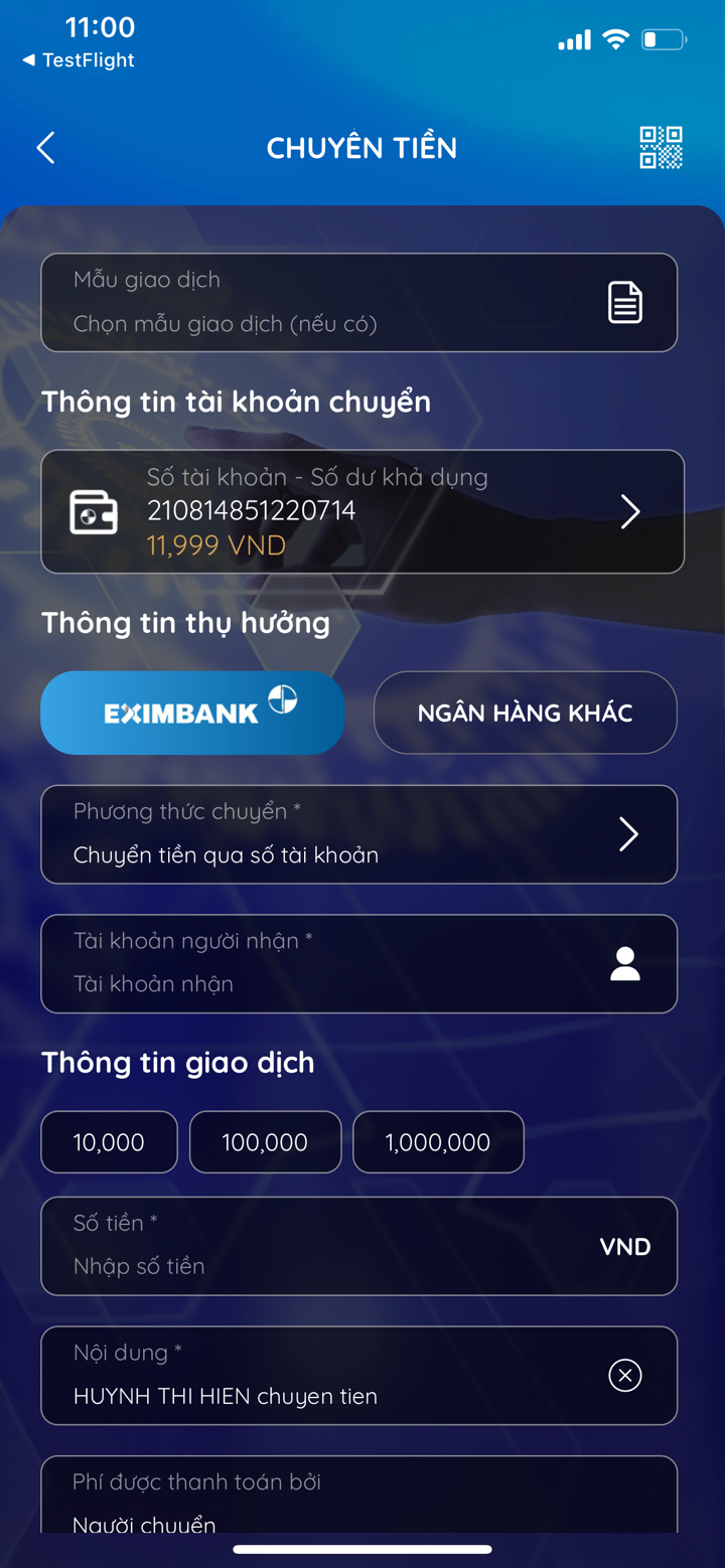 Eximbank EBiz screenshot 4