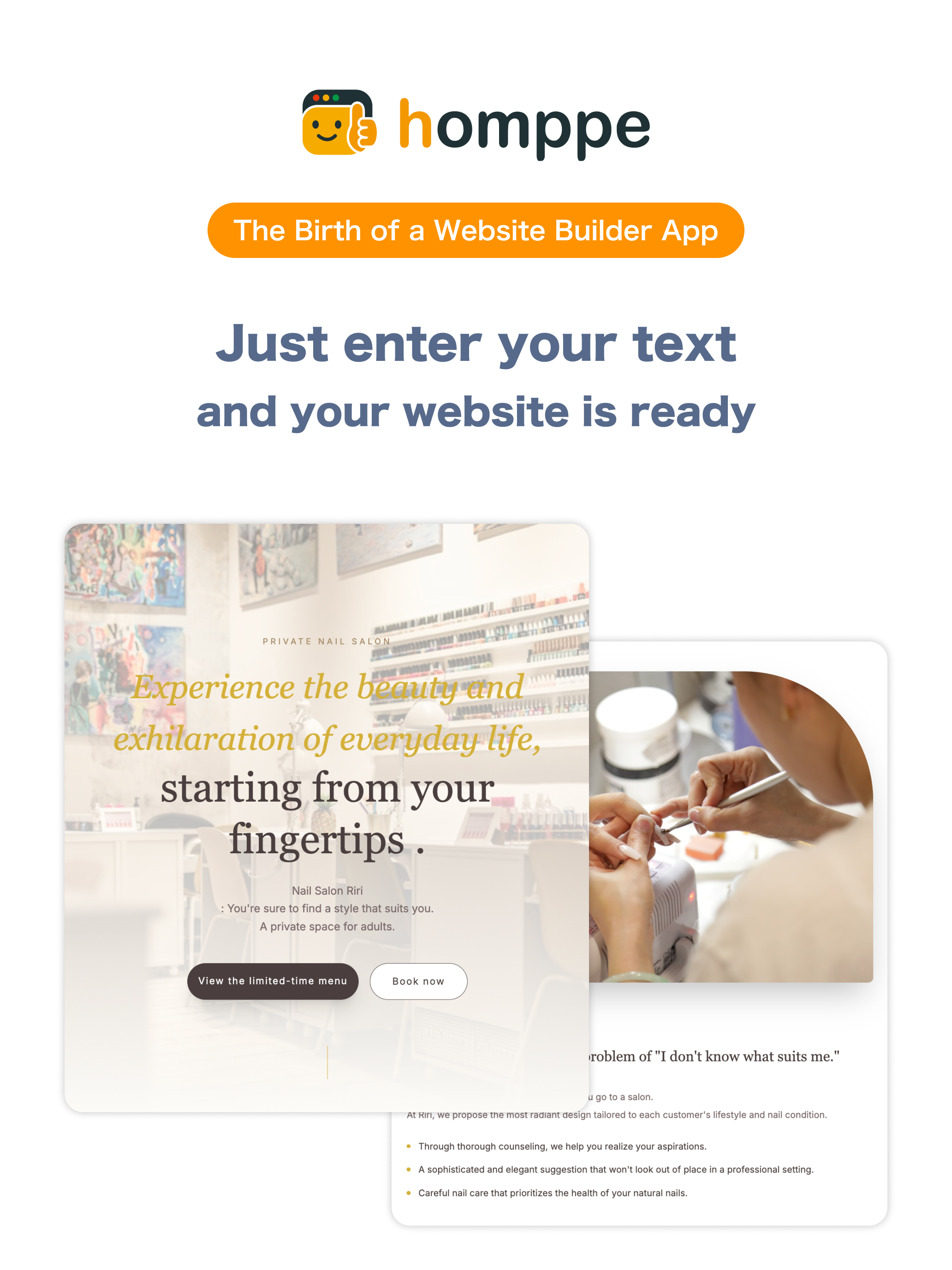 homppe - Easy Website Builder