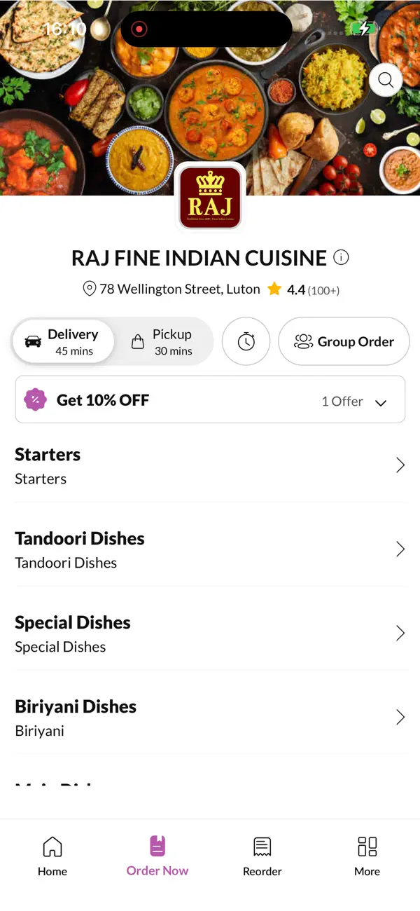 Screenshot #2 pour RAJ FINE INDIAN CUISINE