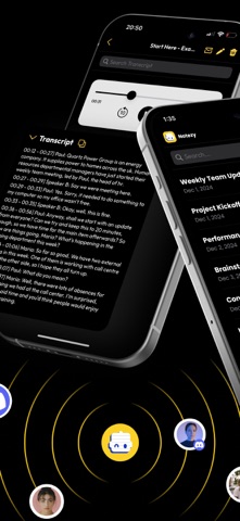 Notezy: AI Meeting Note Taker iPhone screenshot