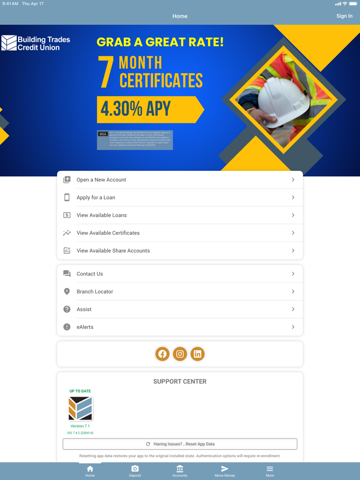 #1. Building Trades Credit Union (iOS) 由: Building Trades Federal Credit Union