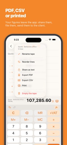 Tape Calculator with Notes Screenshot 3 of 8