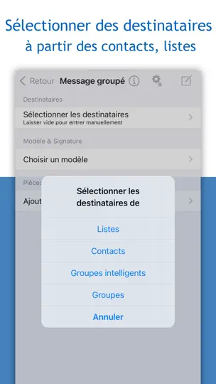 Capture d'écran de Group SMS And Email sur iPhone 2