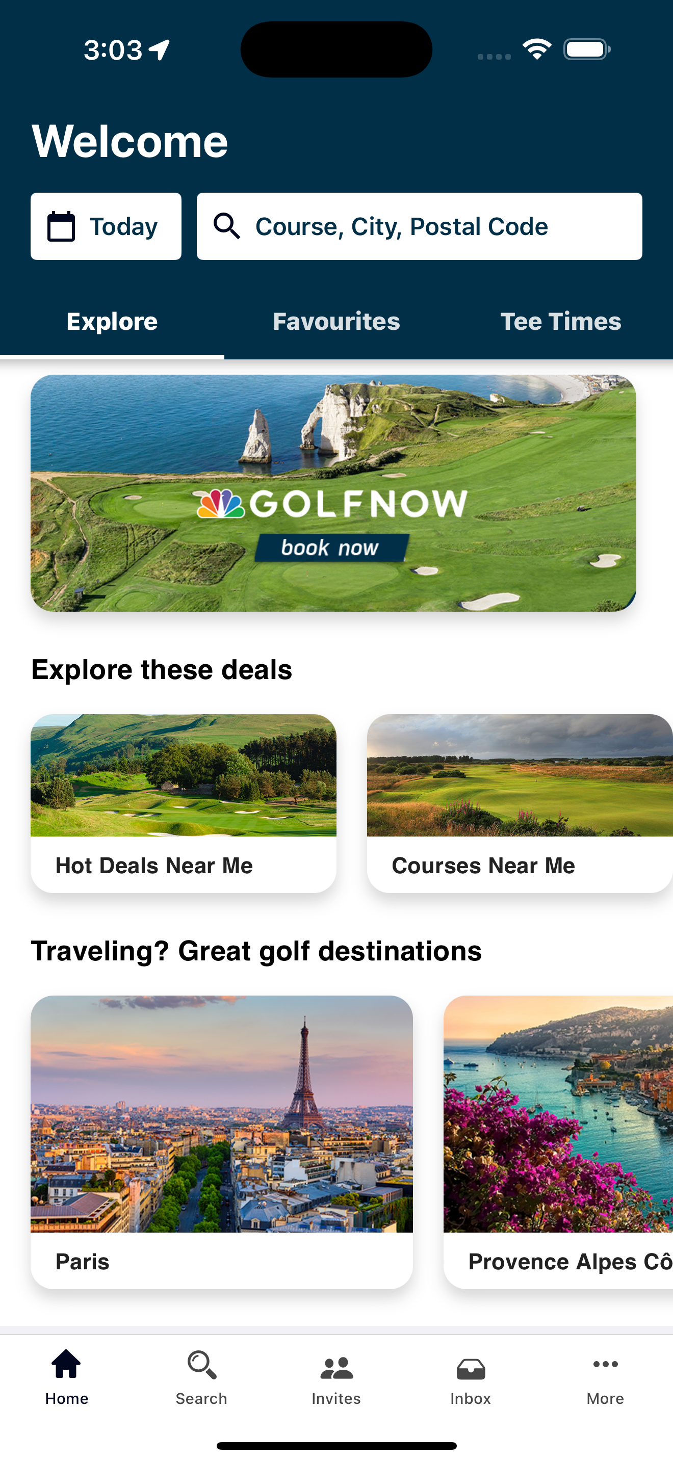 GolfNow TeeTimes