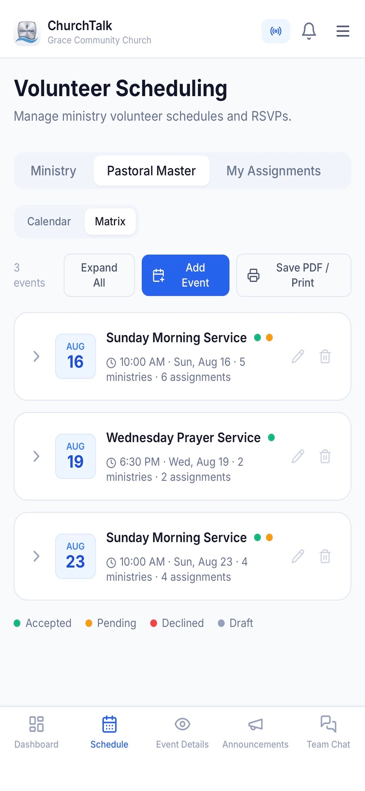 Screenshot 3 of ChurchTalk Volunteer