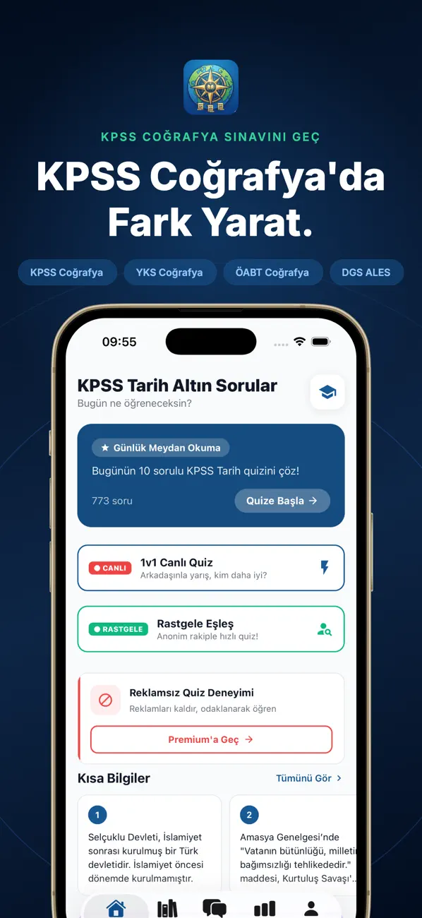 Screenshot #1 pour Coğrafya KPSS TYT AYT Soru Çöz