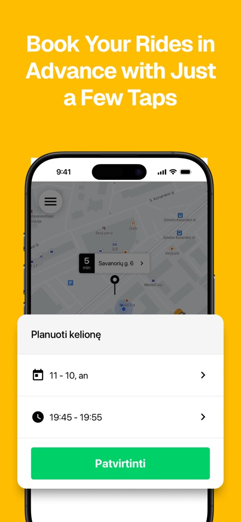 Etransport - Taxi and more - L'outil permet de planifier des trajets à l'avance grâce à des sélecteurs de date et d'heure intuitifs, offrant une flexibilité maximale aux utilisateurs.