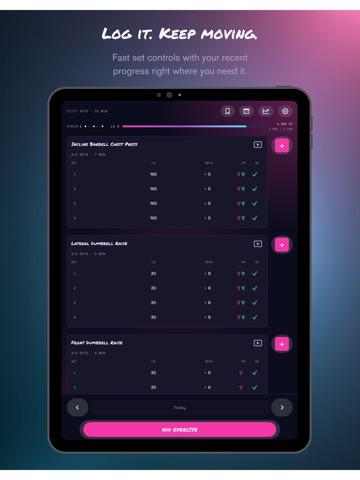 GymCade - Workout Tracker iPad screenshot