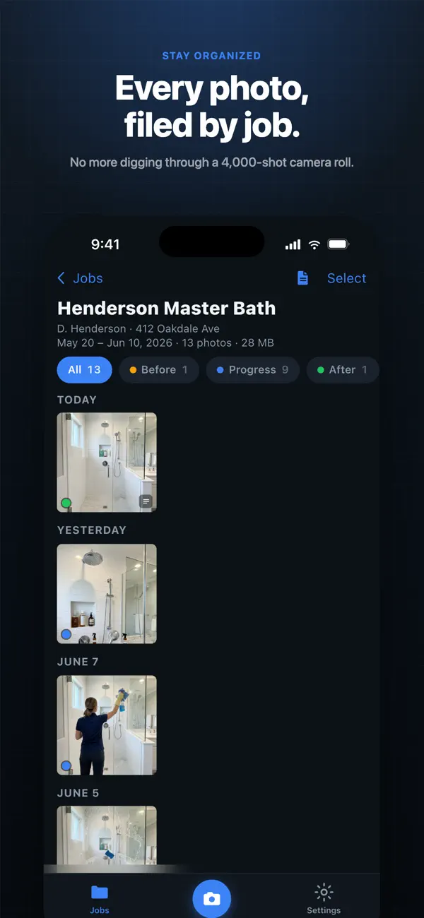 Screenshot #1 pour BeforeAfter – Photos chantier