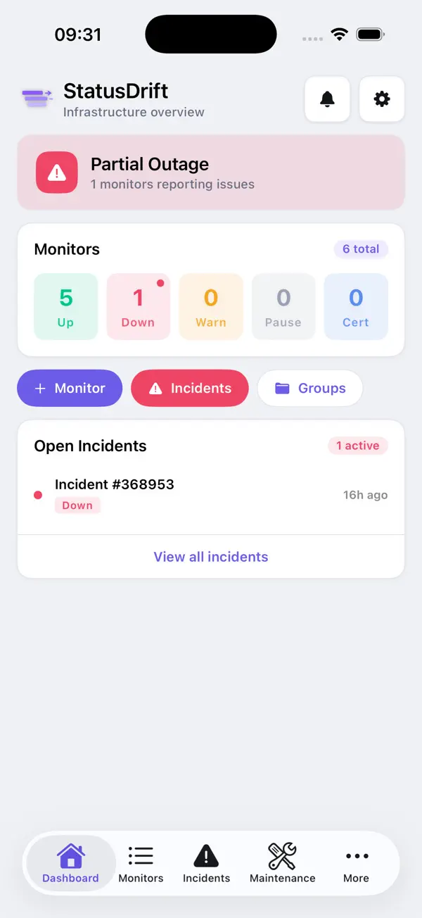 #1. StatusDrift (iOS) By: Miljenko Rebernisak