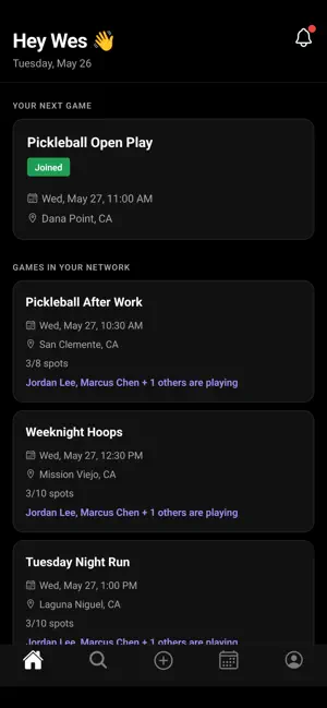 nextup-lfm: find pickup games screenshot 1