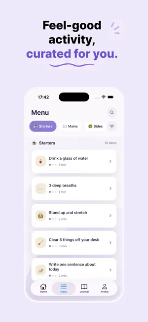 Dopamine Menu: Gentle Tasks screenshot 2