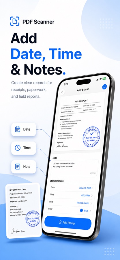 PDF Scanner: Date Stamp 截图