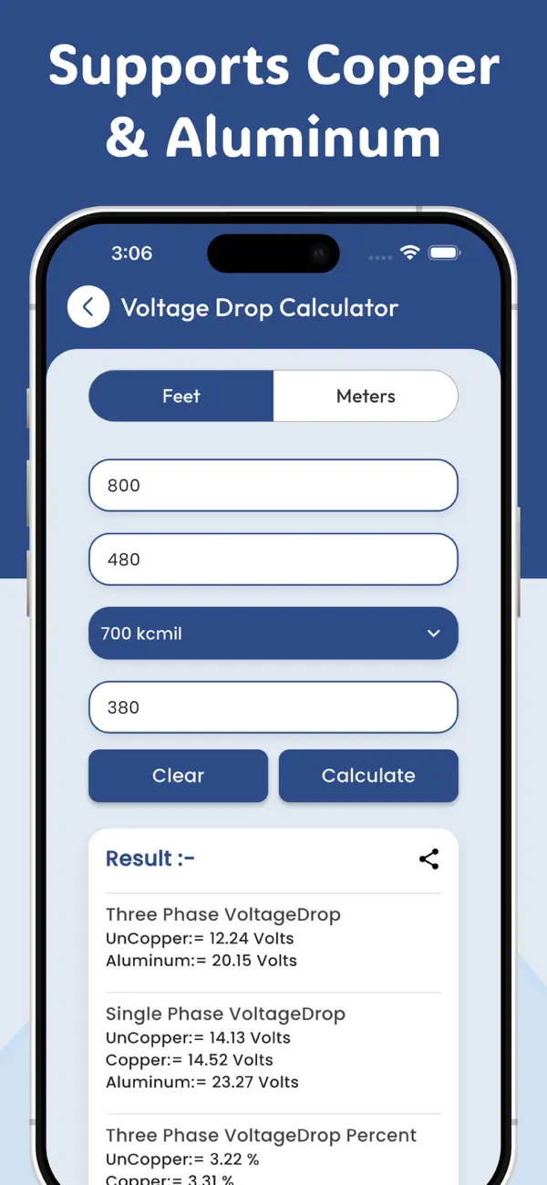 Screenshot #3 pour Voltage Drop Calculators