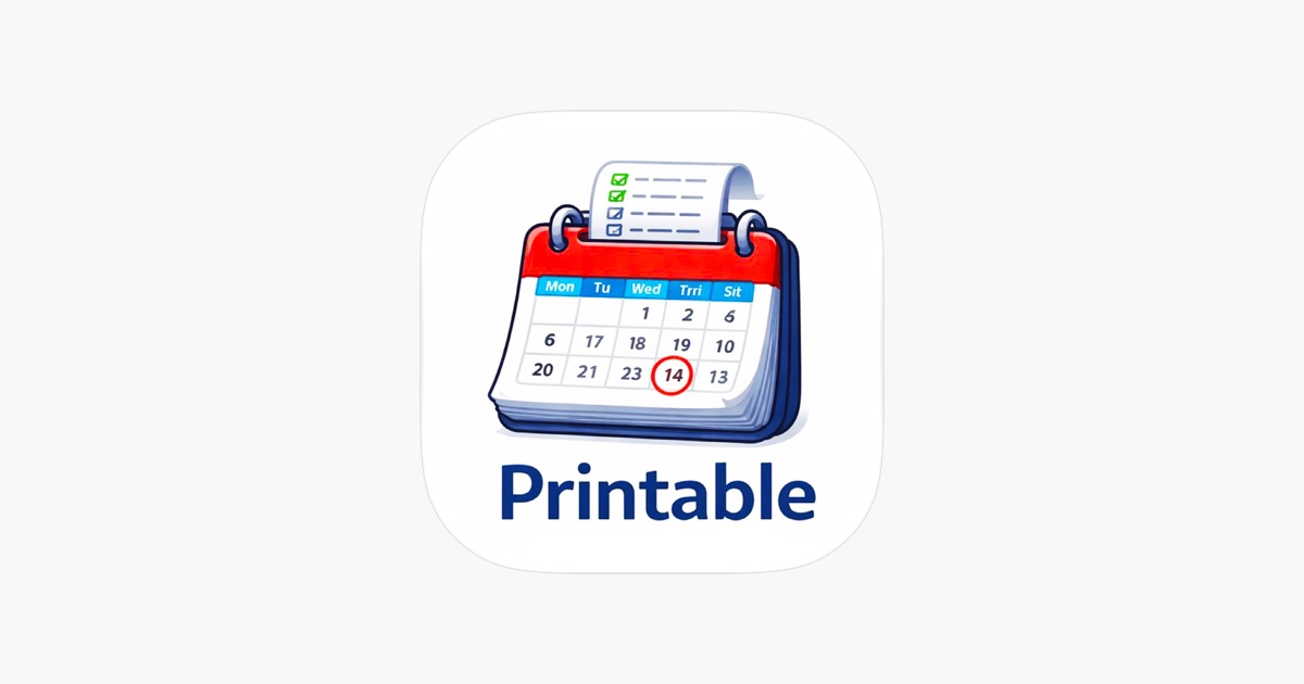 ‎Printable Calendar App - App Store