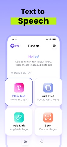 Textune AI: Text to Speech iPhone screenshot