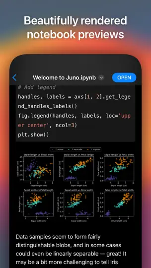 Captura de pantalla de Juno en iPhone 5