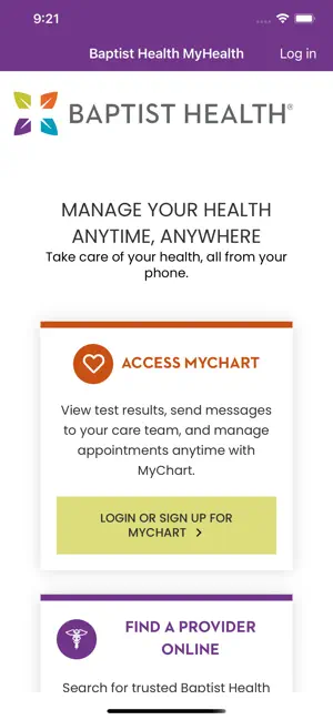 Baptist Health MyHealth screenshot 1