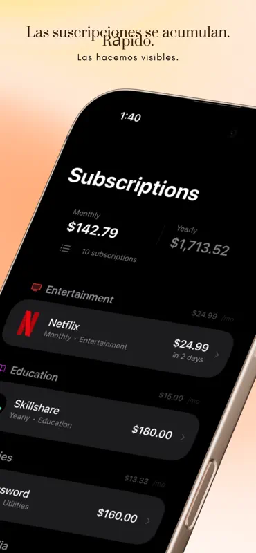 Subcut: Control Suscripciones screenshot 5 of 5