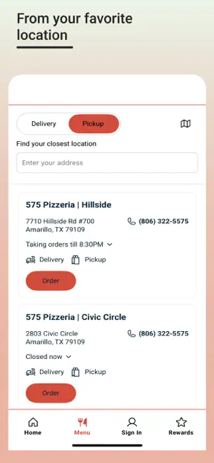 575 Pizzeria screenshot 3