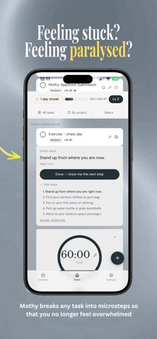 Mothy - ADHD Productivity iPhone screenshot