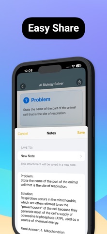 SnapBio Biology Solver iPhone screenshot