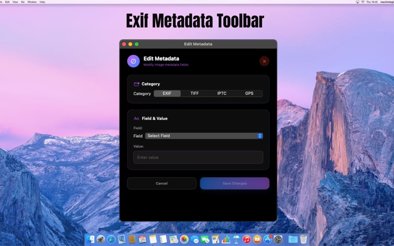 Exif Metadata Editor: Tool Bar screenshot - Utilities app preview