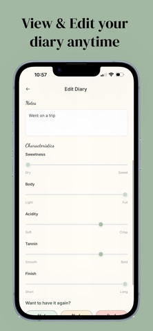 Wine Siplog – Wine Diary iPhone screenshot