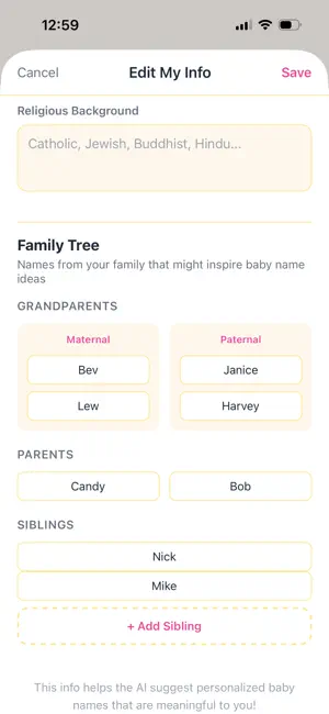 Namebop screenshot 1