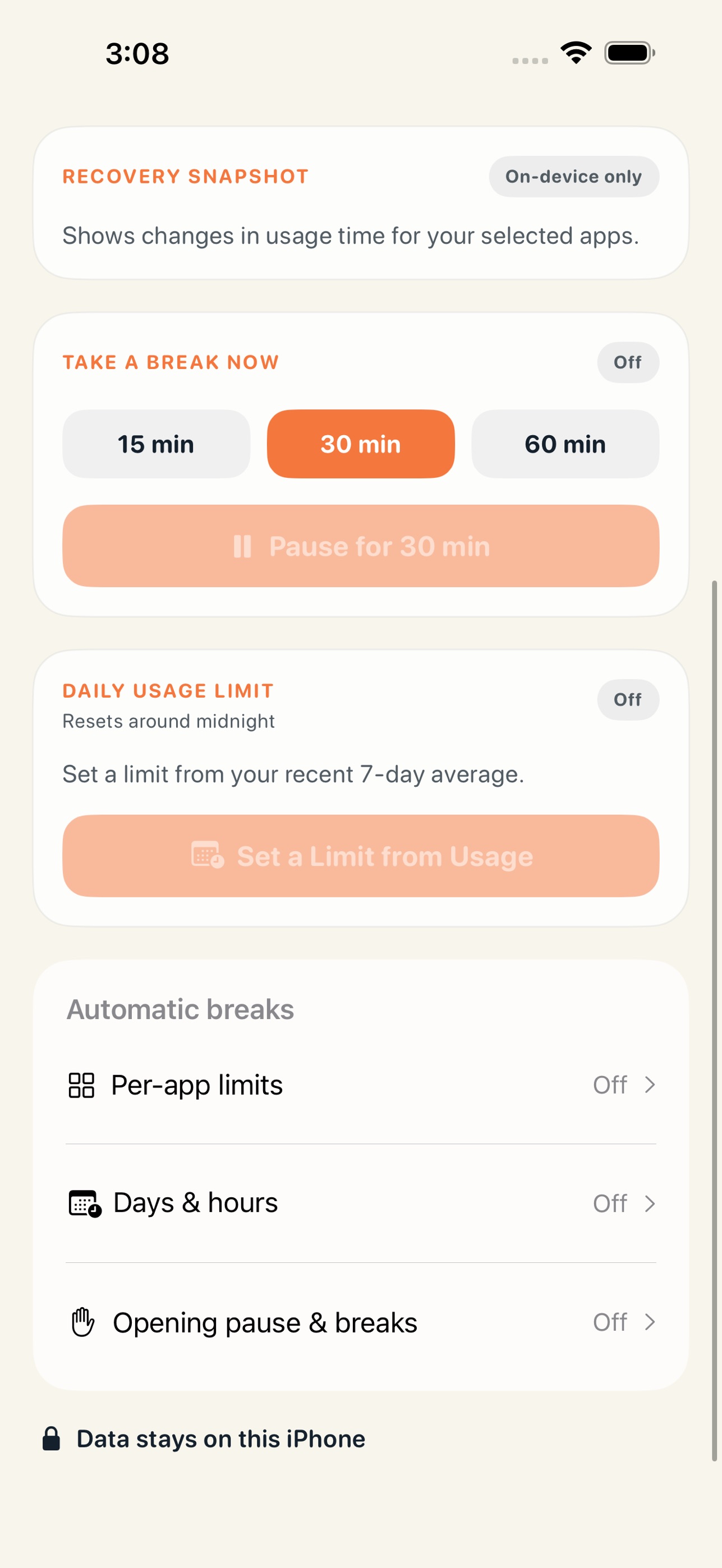 Screenshot 2 of Phone Break: App Limits