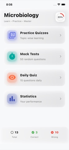 Microbiology Prep Quiz iPhone screenshot