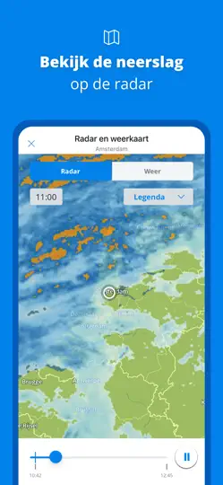 Screenshot von Weeronline: Weer & Regenradar auf dem iPhone 4