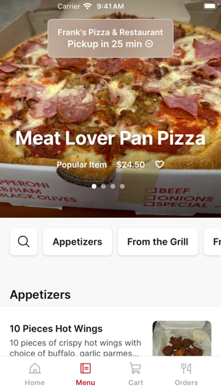 Frank's Pizza & Italian iPhone screenshot 2 - Food & Drink app