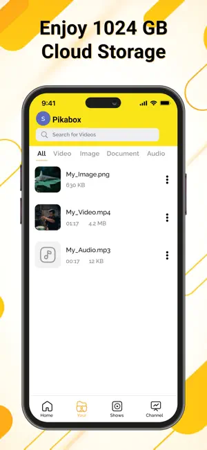 Pikabox: Cloud Space & Live TV screenshot 1