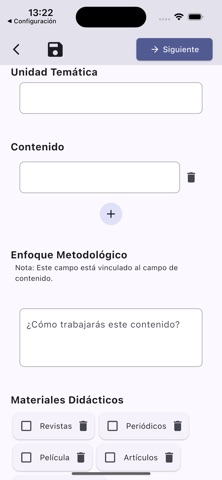 Creador de Planes de Clase screenshot
