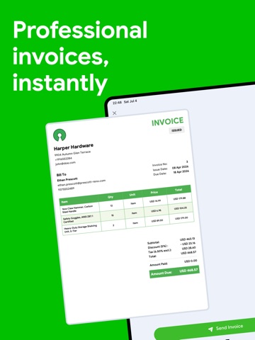 Billby: Invoice Maker iPad screenshot