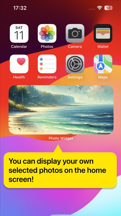 Display photos on home screen