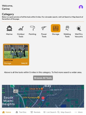 ToolBevy iPad screenshot