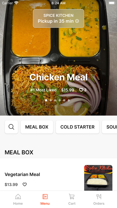Spice Kitchen To Go iPhone screenshot 2 - Food & Drink app