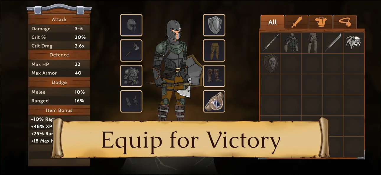 Obsidian Knight RPG Hack screenshot 3 - iOS game interface