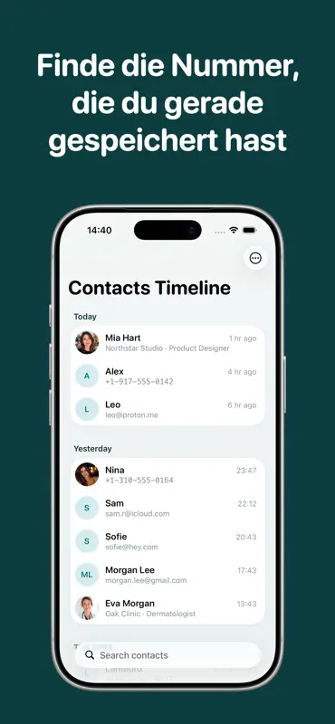 Recent Contacts Timeline screenshot 2 of 6