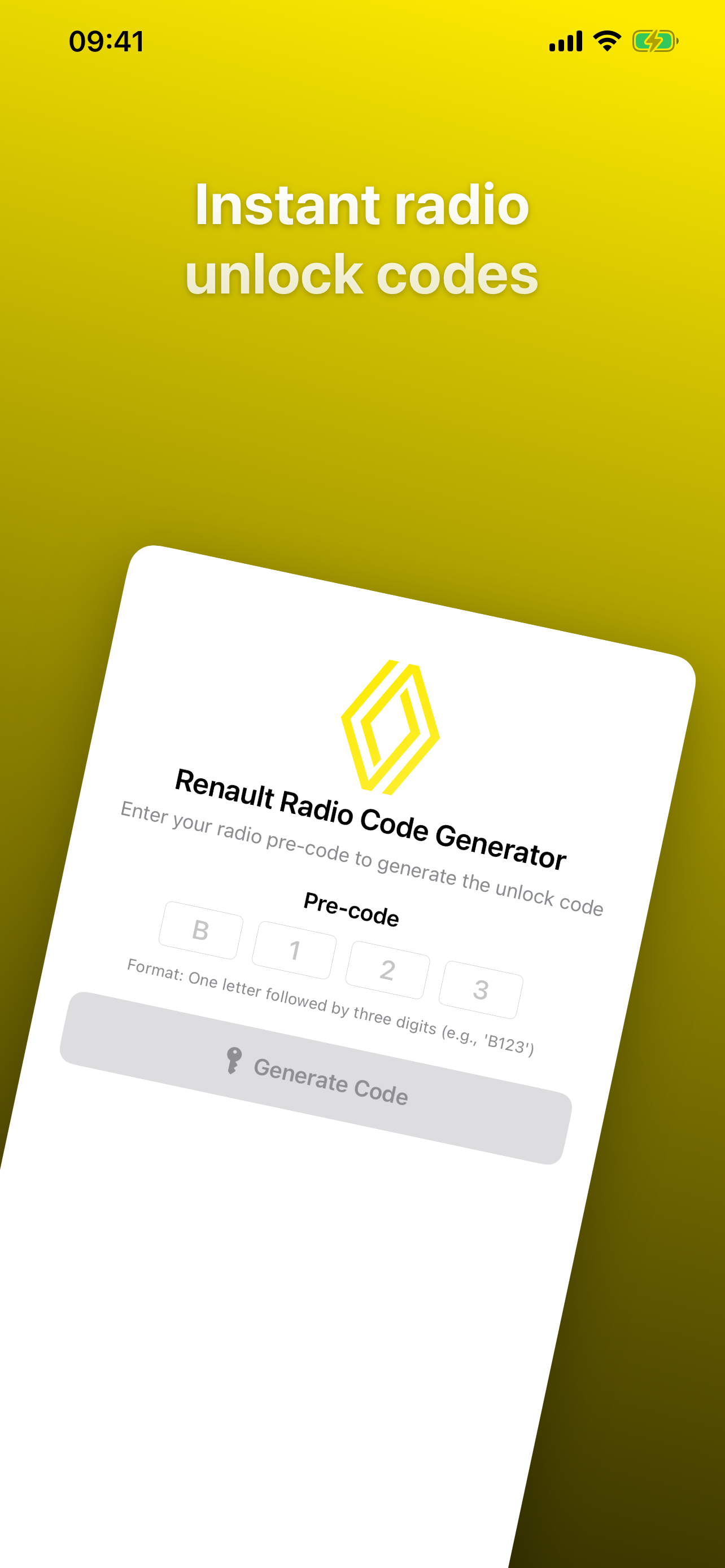 Radio Code: Renault Unlock