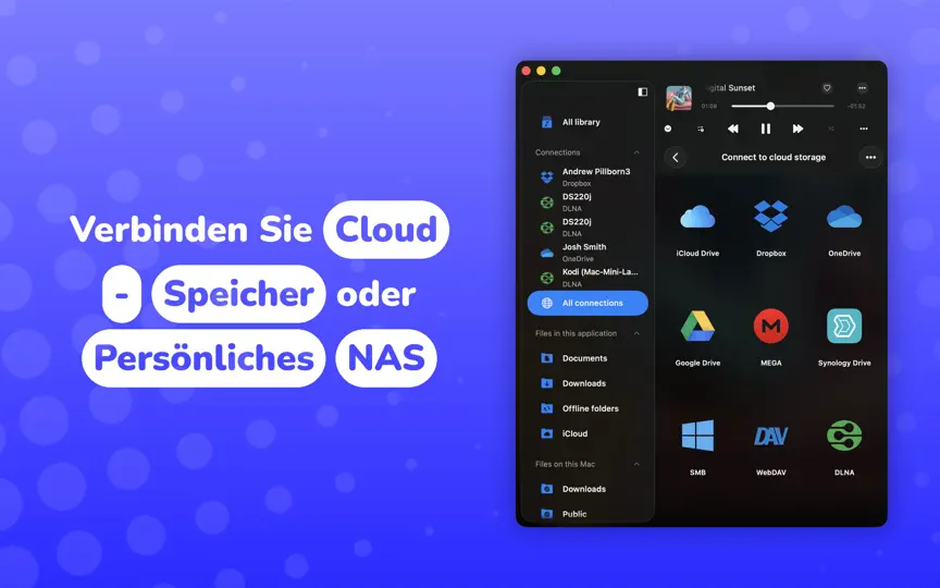 Screenshot von Evermusic auf dem iPhone 7