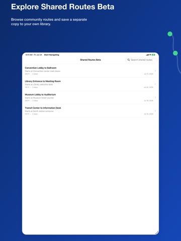Start Navigating iPad screenshot