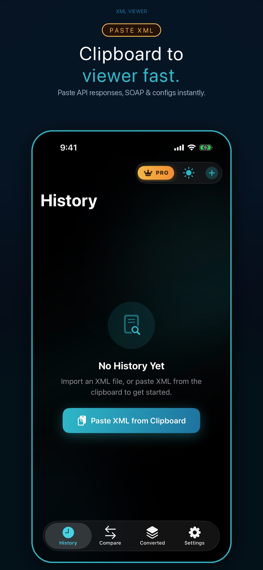 Paste XML from clipboard on iPhone