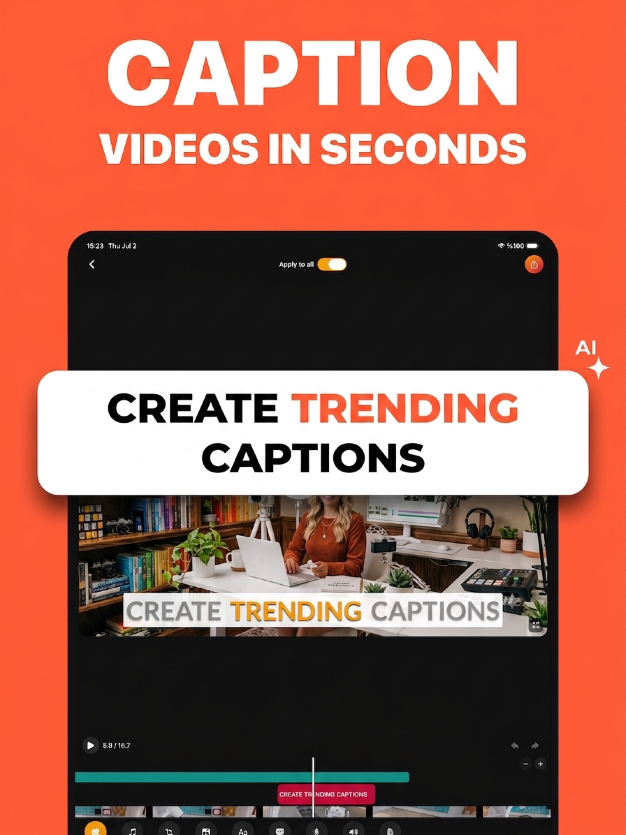 Viten: AI Captions & Video screenshot 6