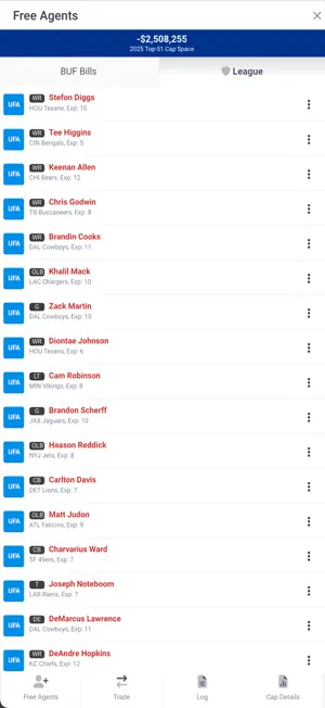 Salary Cap Manager screenshot 2