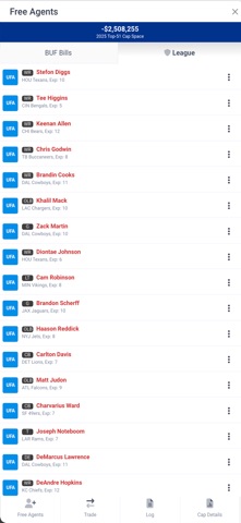 Salary Cap Manager Screenshot 2 of 3